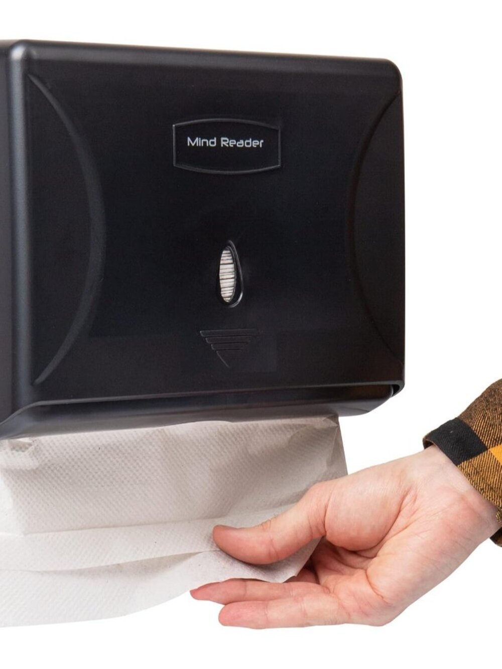 Paper Towel Dispenser, Tri-Fold Towel Holder, Restroom, Wall Mount, Bathroom, Bl